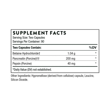 B.P.P. by Thorne Supplement Facts