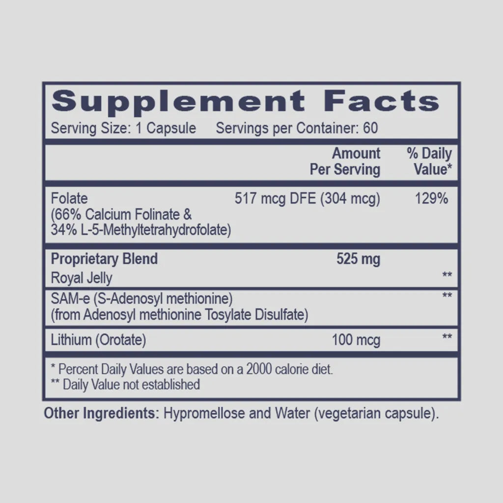 BH4-Assist (Mood Boost) by PHP/MethylGenetic Nutrition Supplement Facts