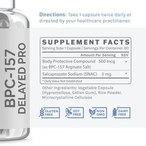 BPC-157 Delayed Pro - 500mcg by InfiniWell Supplement Facts