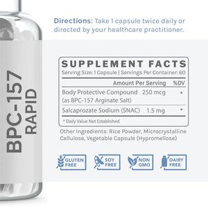BPC-157 Rapid - 250mcg by InfiniWell Supplement Facts
