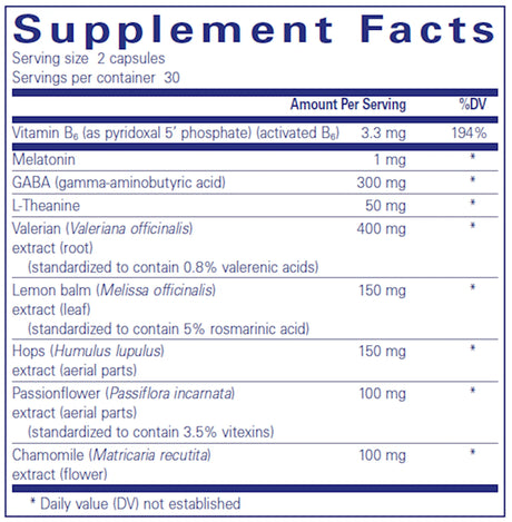 Best-Rest Formula by Pure Encapsulations Supplement Facts