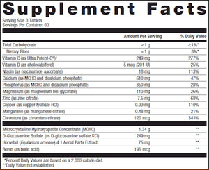 Bone Builder Active by Metagenics Supplement Facts