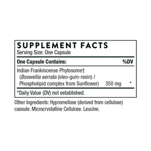 Boswellia Phytosome by Thorne Supplement Facts