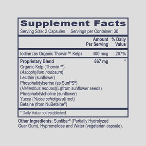 CBS/BHMT Assist II HPO/THY (HCY Assist II) by PHP/MethylGenetic Nutrition Supplement Facts