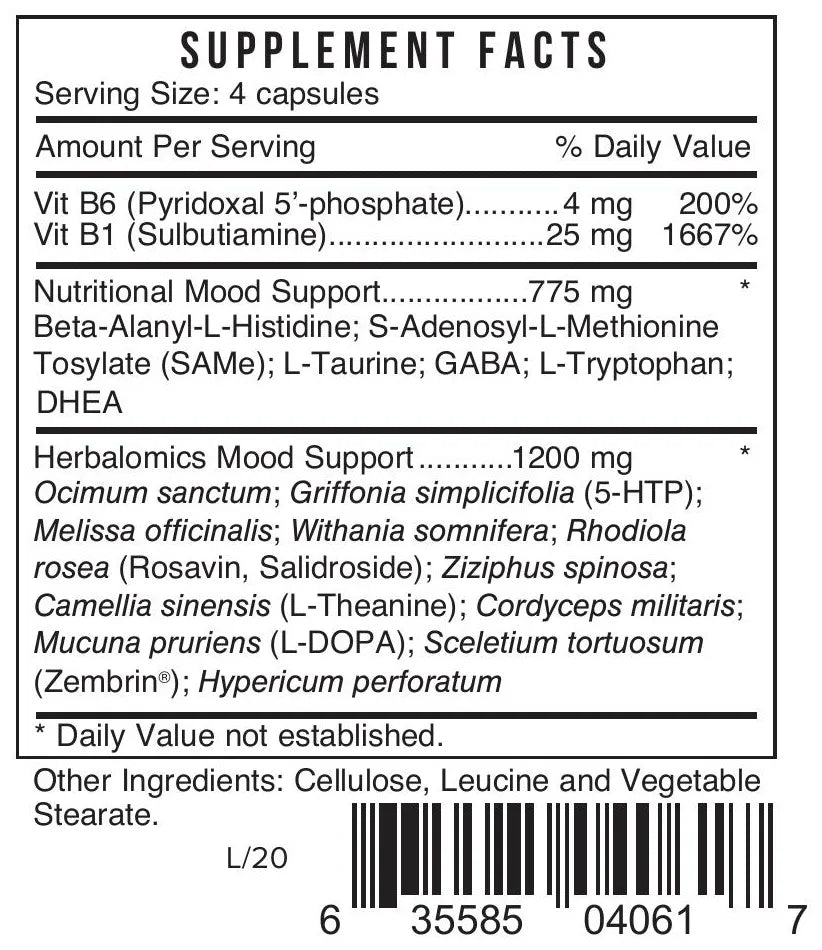 Calm by Systemic Formulas Supplement Facts