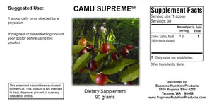 Camu Supreme - Powder by Supreme Nutrition Supplement Facts