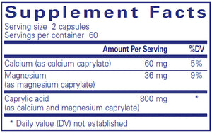 Caprylic Acid by Pure Encapsulations Supplement Facts