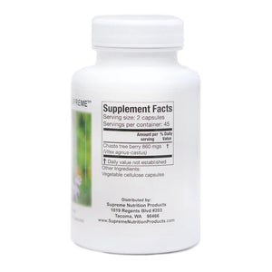 Chaste Tree Supreme by Supreme Nutrition Supplement Facts