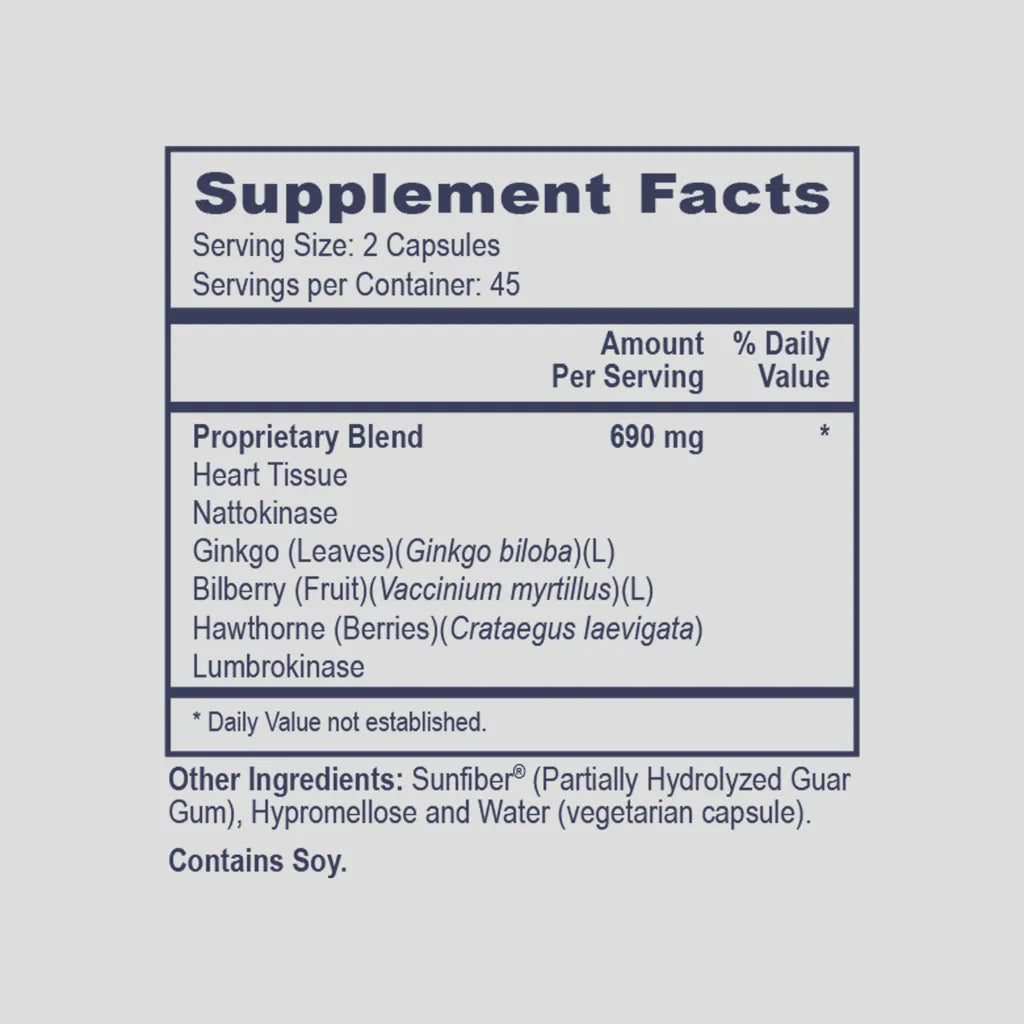 Circulation Accelerator by PHP/MethylGenetic Nutrition Supplement Facts