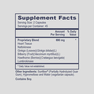 Circulation Accelerator by PHP/MethylGenetic Nutrition Supplement Facts