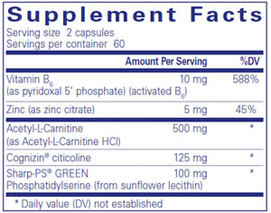 CogniPhos by Pure Encapsulations Supplement Facts