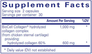 Collagen JS by Pure Encapsulations Supplement Facts