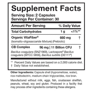 CoreBiotic by Researched Nutritionals Supplement Facts