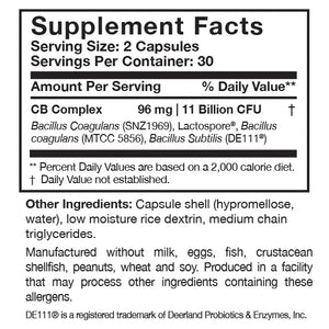CoreBiotic Sensitive by Researched Nutritionals Supplement Facts