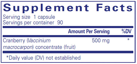 Cranberry NS by Pure Encapsulations Supplement Facts