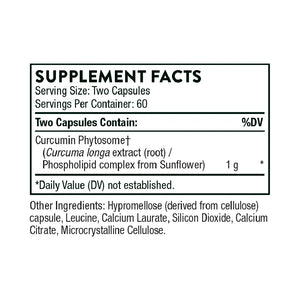 Curcumin Phytosome NSF by Thorne Supplement Facts