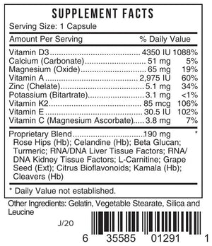 DV3 by Systemic Formulas Supplement Facts