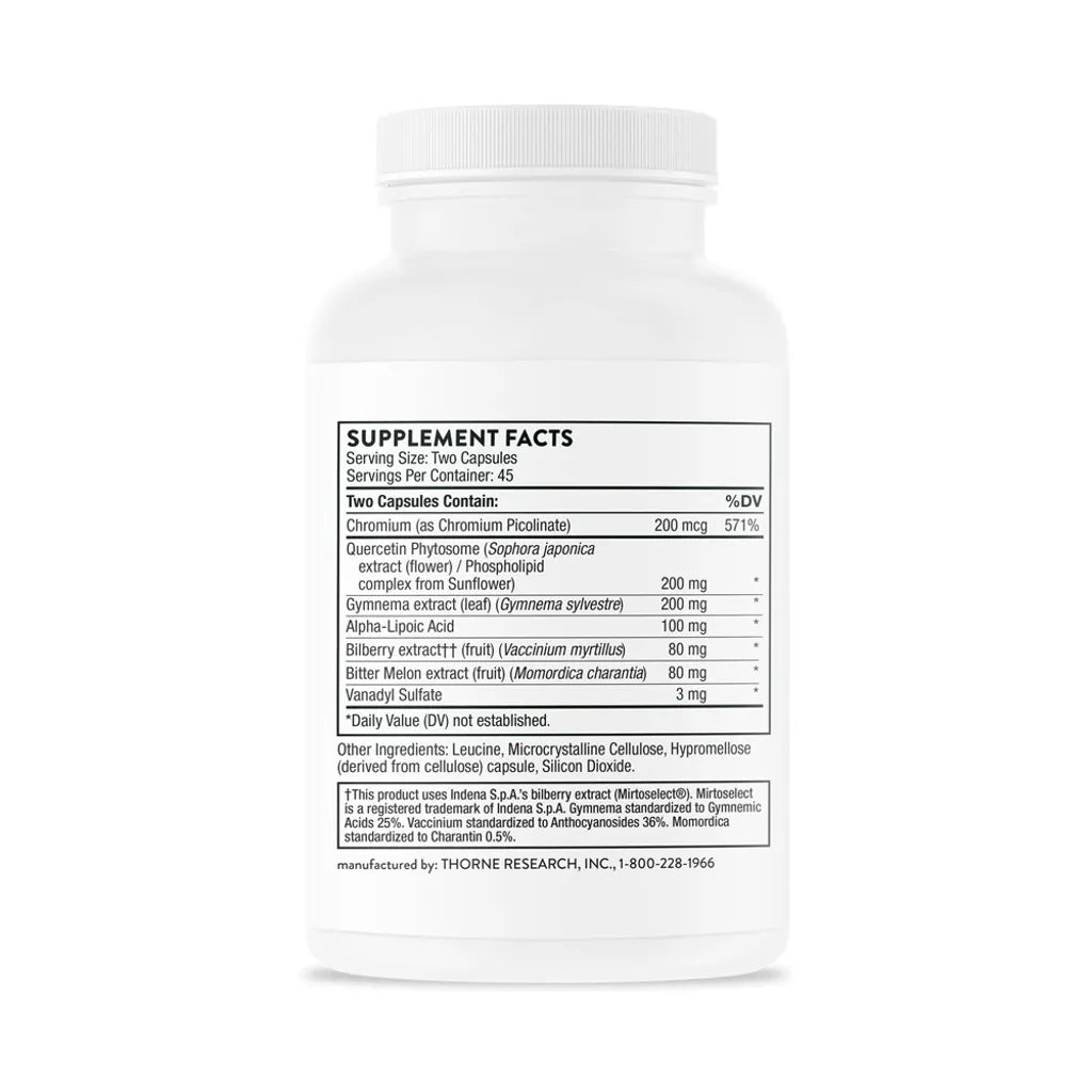 Diabenil by Thorne Bottle Supplement Facts