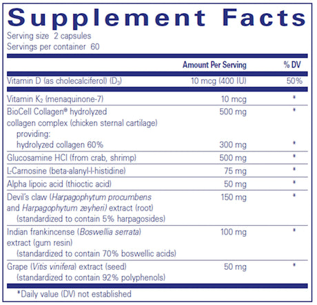 Disc-Flex by Pure Encapsulations Supplement Facts