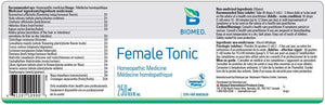 Female Tonic by BioMed Supplement Facts