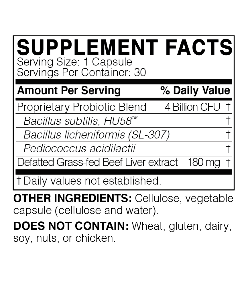FidoSpore by Microbiome Labs Supplement Facts