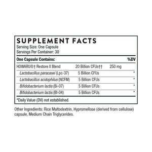 FloraSport 20B (Multi-Strain Probiotic) by Thorne Bottle Supplement Facts