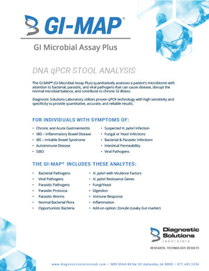  GI-MAP | GI Microbial Assay Plus Fact Sheet