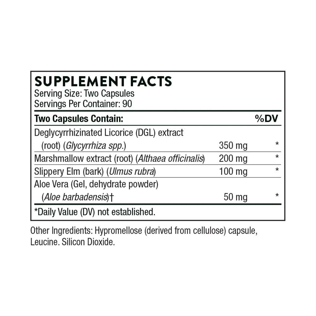 GI Relief by Thorne Supplement Facts