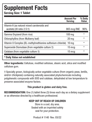 Gastrazyme by Biotics Research Supplement Facts