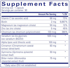 GlucoFunction by Pure Encapsulations Supplement Facts