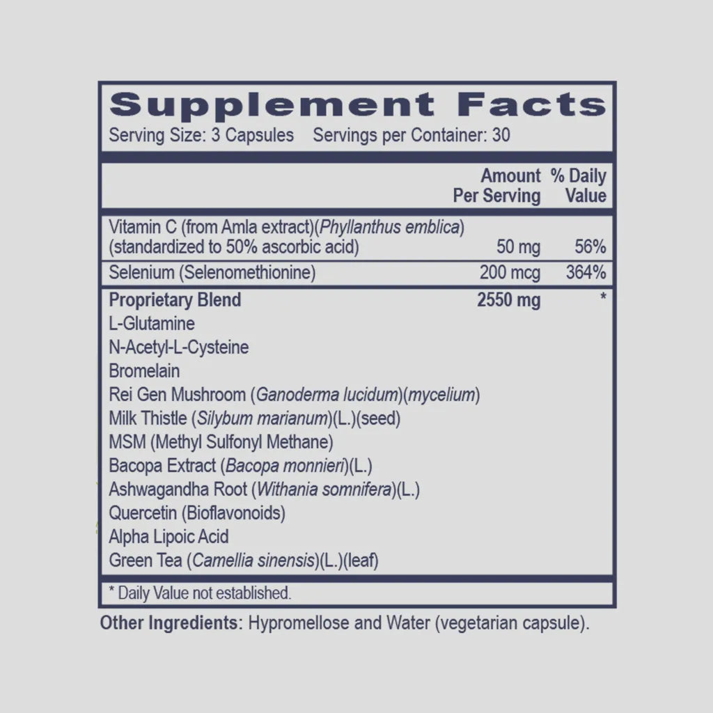 Glutathione Accelerator by PHP/MethylGenetic Nutrition Supplement Facts