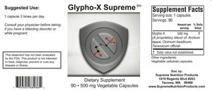 Glypho-X Supreme by Supreme Nutrition Supplement Facts