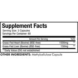 Grass Fed Beef Heart by Codeage Supplement Facts