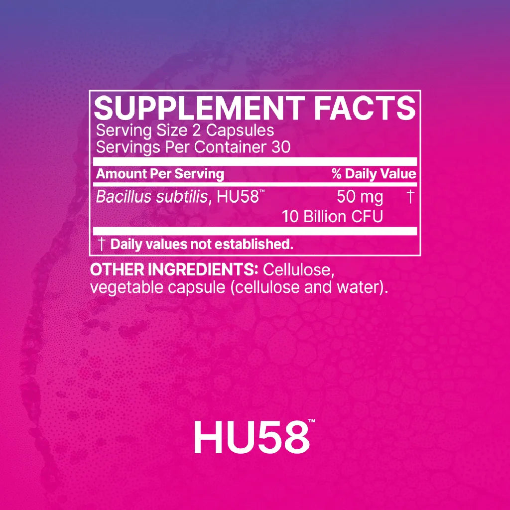 HU58 High Potency Bacillus Subtilis by Microbiome Labs Supplement Facts