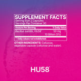 HU58 High Potency Bacillus Subtilis by Microbiome Labs Supplement Facts