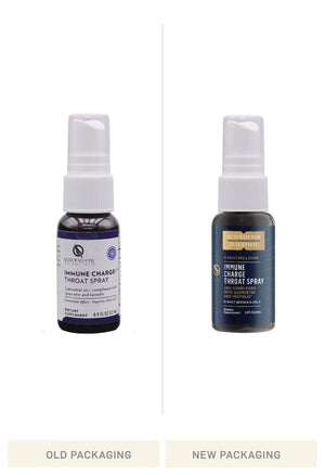 Immune Charge+ Throat Spray by Quicksilver Scientific Old vs New Bottle Comparison