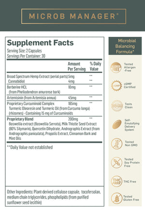 Microb Manager by Quicksilver Scientific Supplement Facts