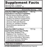 InstantFood Five a Day by Codeage Supplement Facts