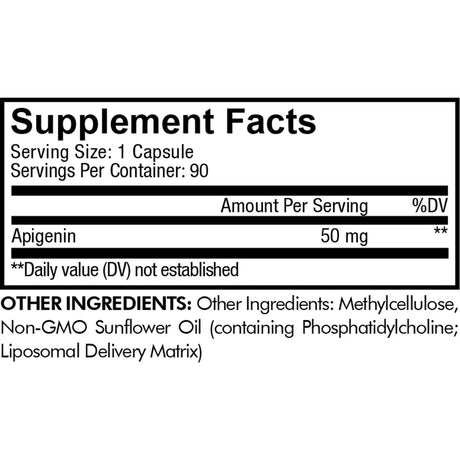Liposomal Apigenin by Codeage Supplement Facts