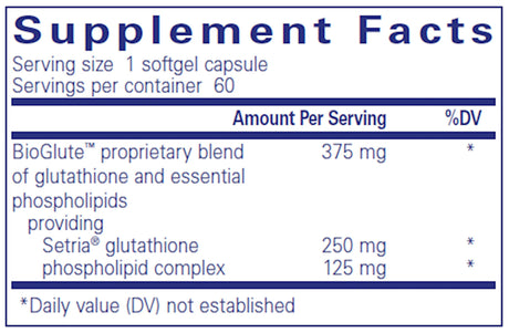 Liposomal Glutathione by Pure Encapsulations Supplement Facts