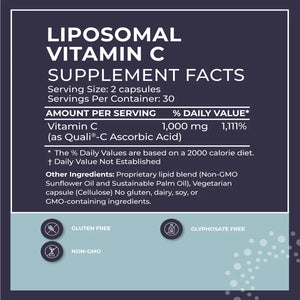 Liposomal Vitamin C by BodyBio Supplement Facts