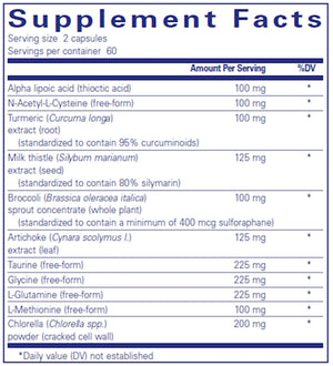 Liver-G.I. Detox by Pure Encapsulations Supplement Facts