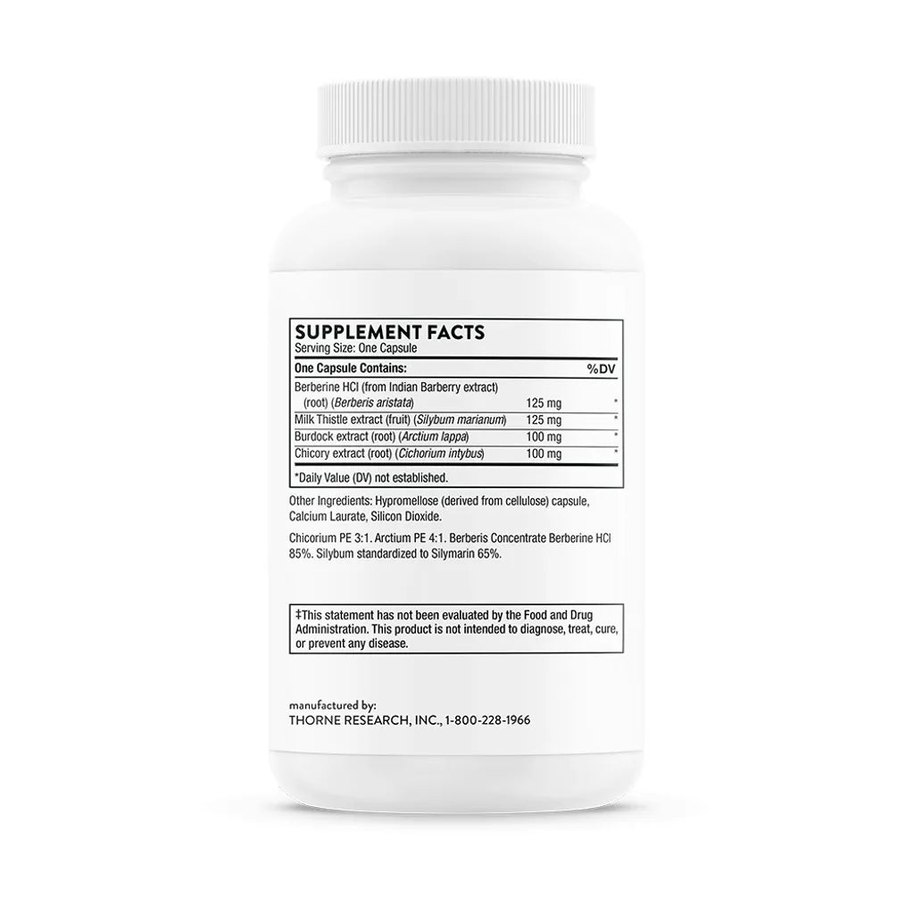 Liver Cleanse by Thorne Bottle Supplement Facts