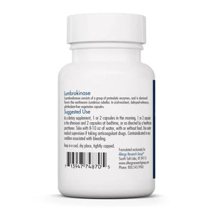 Lumbrokinase by Allergy Research Group Label