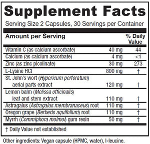 Lysine Extra by Vitanica Supplement Facts