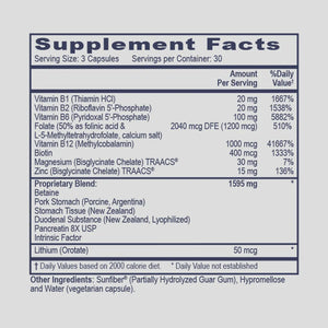 MTHFR/MTR/MTRR & BHMT Assist (Methyl Boost+) by PHP/MethylGenetic Nutrition Supplement Facts