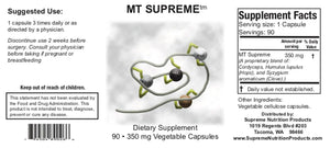 MT Supreme by Supreme Nutrition Supplement Facts