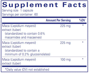 Maca-3 by Pure Encapsulations Supplement Facts