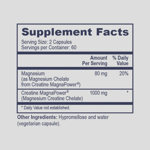 Magna Creatine (Brain & Athletic Boost) by PHP/MethylGenetic Nutrition Supplement Facts