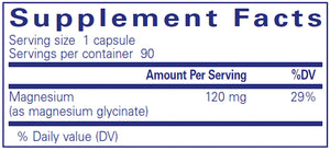Magnesium (glycinate) by Pure Encapsulations Supplement Facts